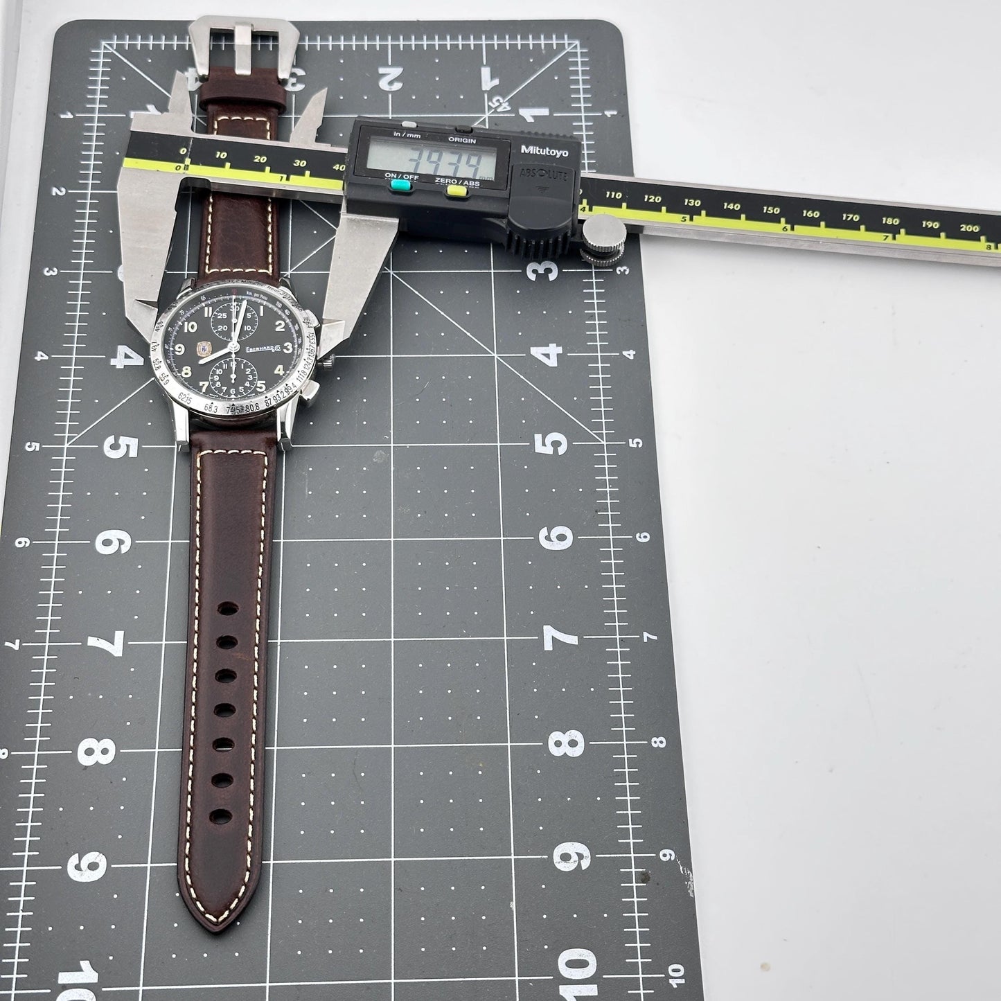 EBERHARD Tazio Nuvolari 31030.5 Chronograph black Dial Automatic Men's 40mm Wrist Watch c.1992