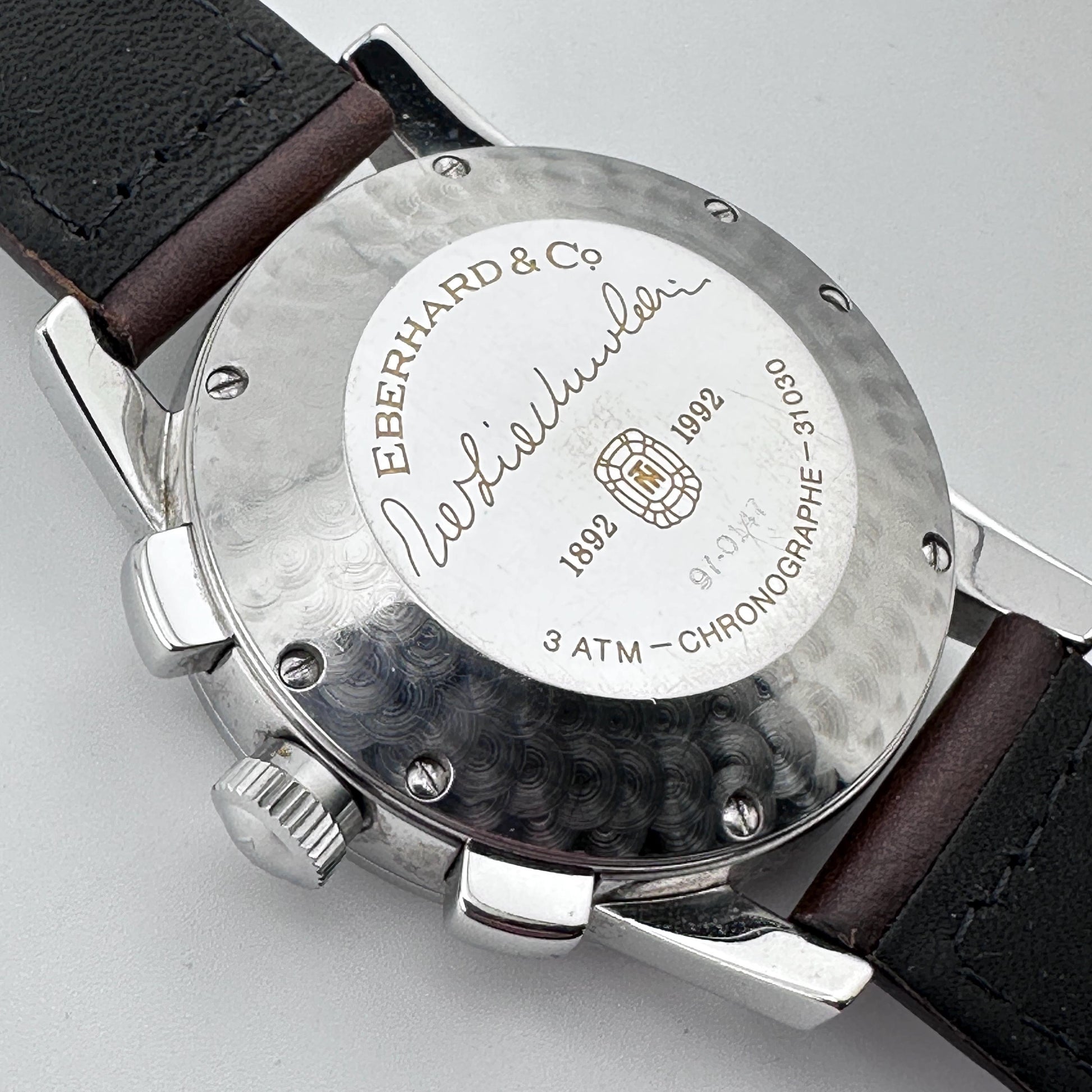 EBERHARD Tazio Nuvolari 31030.5 Chronograph black Dial Automatic Men's 40mm Wrist Watch c.1992