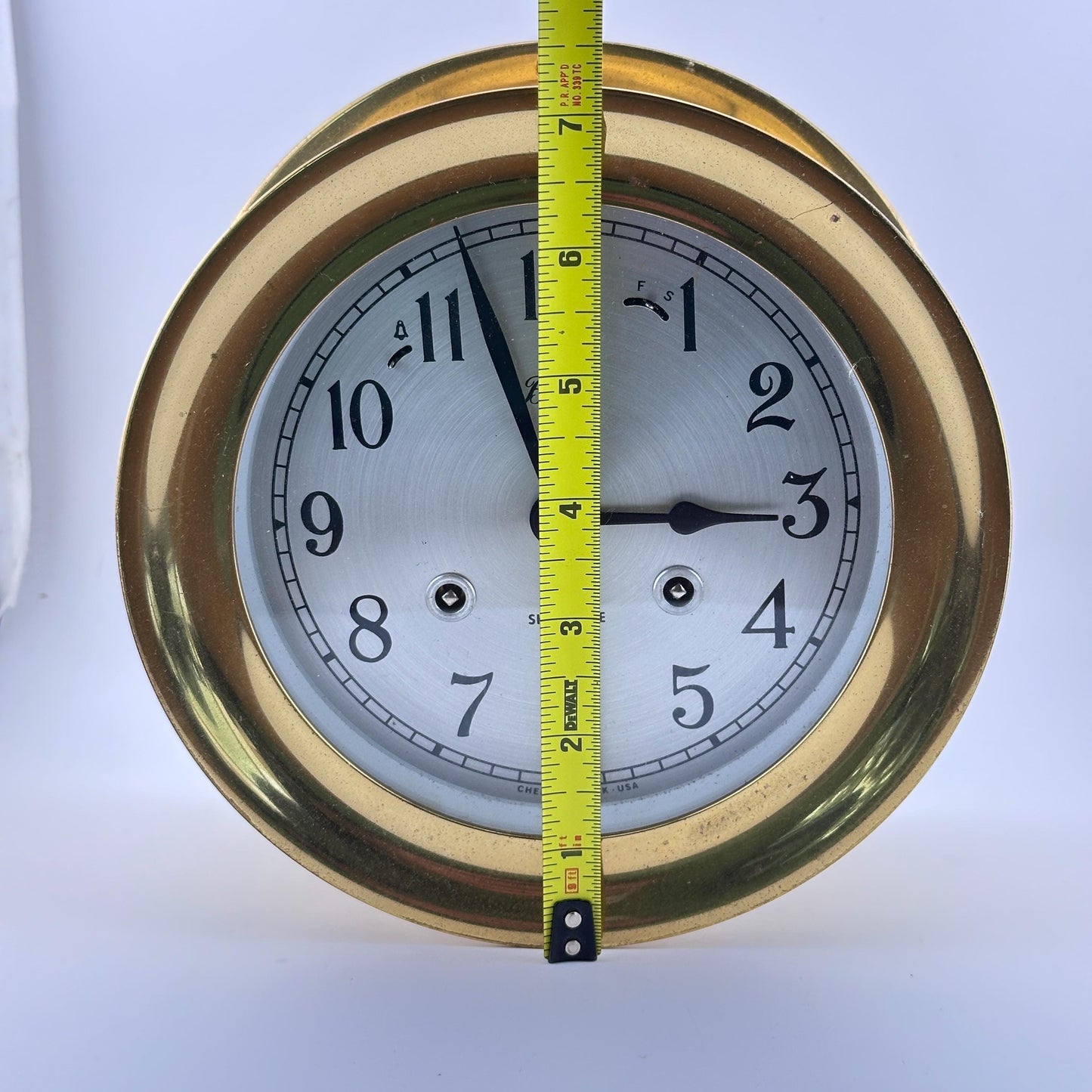 Chelsea Boston 8-day Shipstrike 7.5" Brass Ship Clock c. 1987