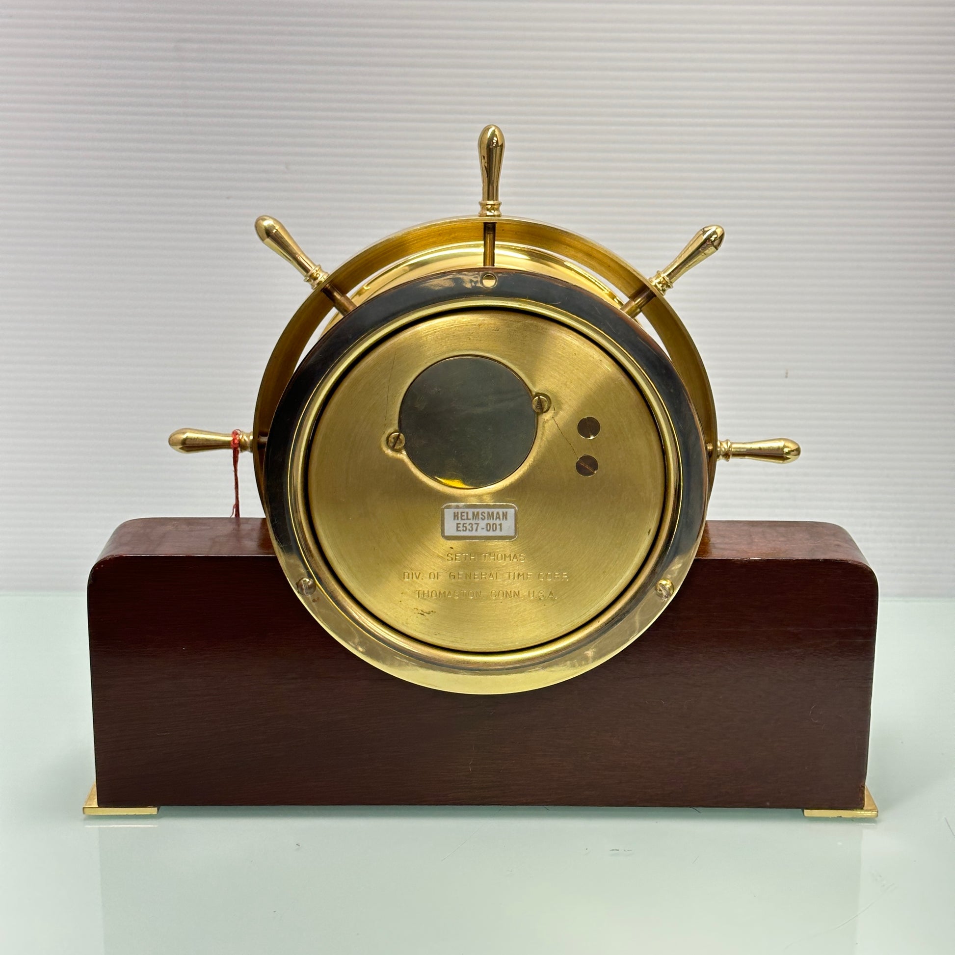 Seth Thomas Helmsman Ships Clock and Mahogany Stand – Savage Clockworx