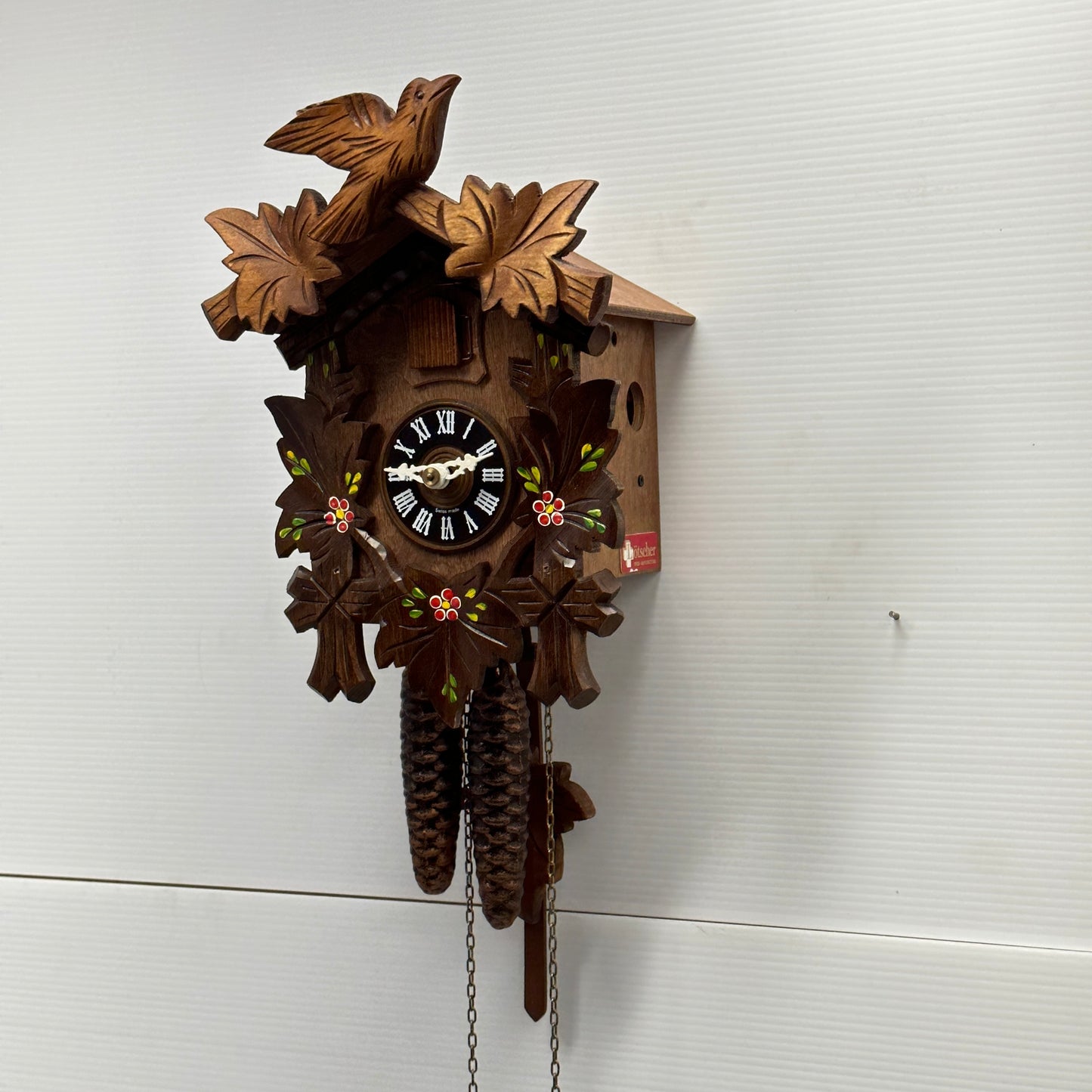 R. Lötscher Swiss Cuckoo Clock c.1950 - Made in Switzerland