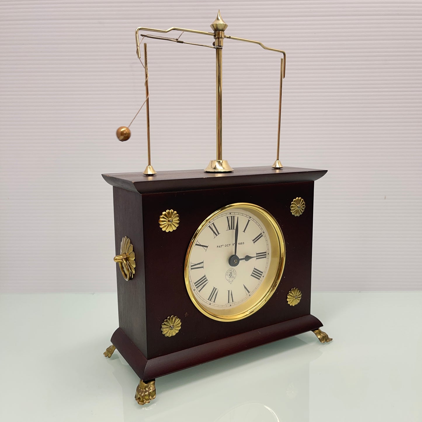 Jerome & Co. Flying Pendulum Clock - Brass, Elm, Wood