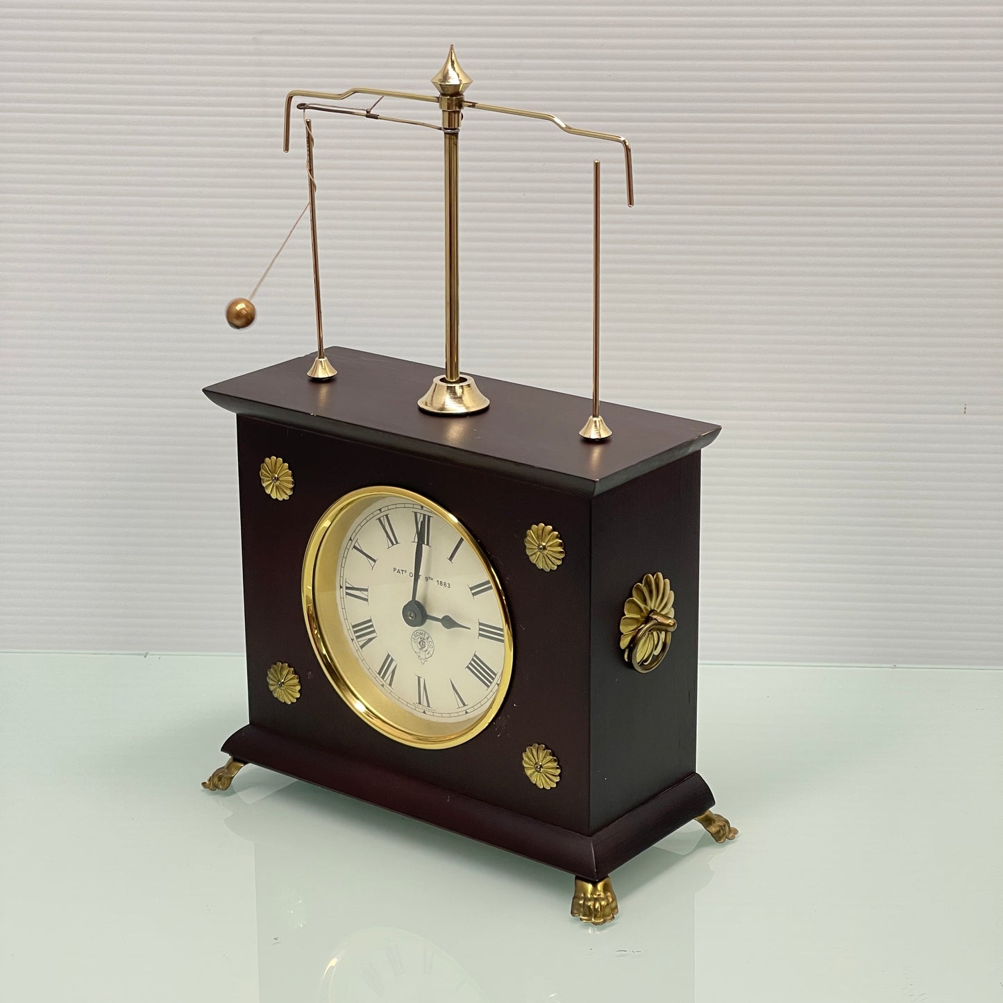 Jerome & Co. Flying Pendulum Clock - Brass, Elm, Wood