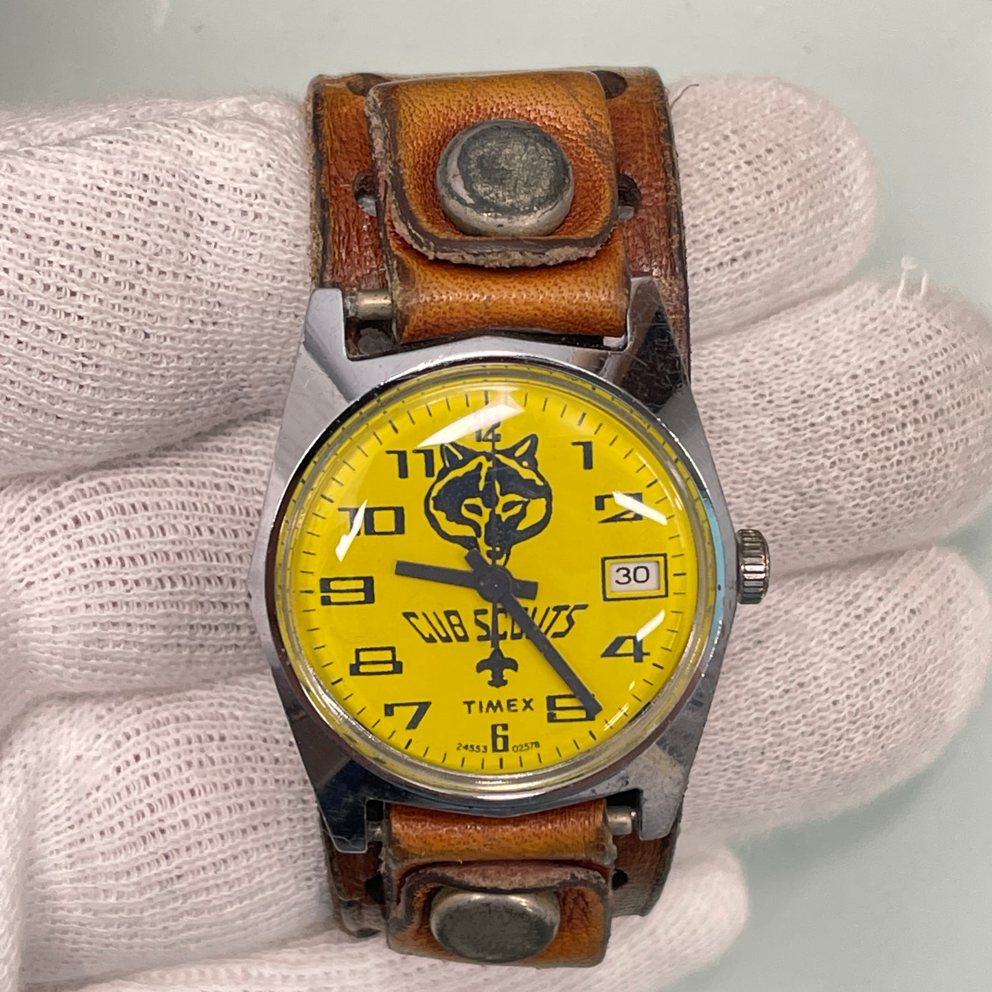 Timex Cub Scout Date Manual Wind Wristwatch c.1960