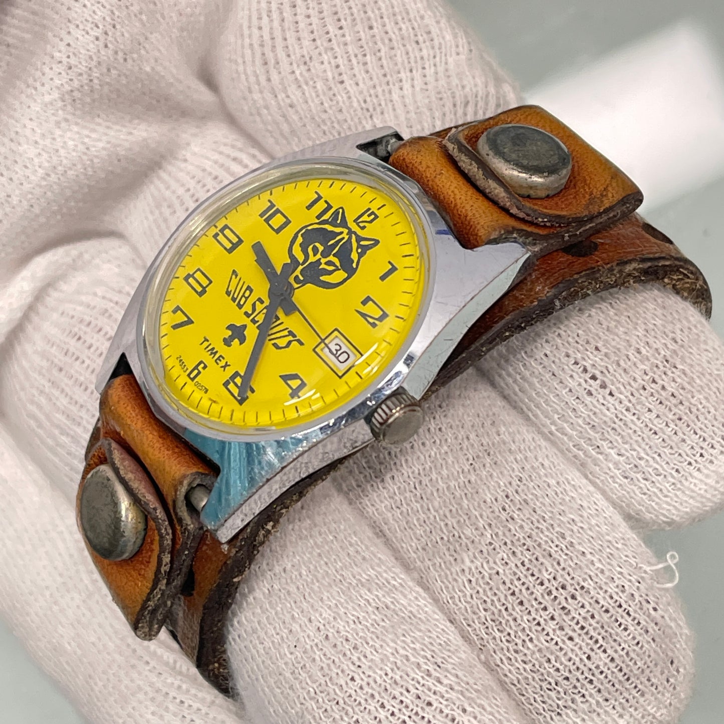 Timex Cub Scout Date Manual Wind Wristwatch c.1960