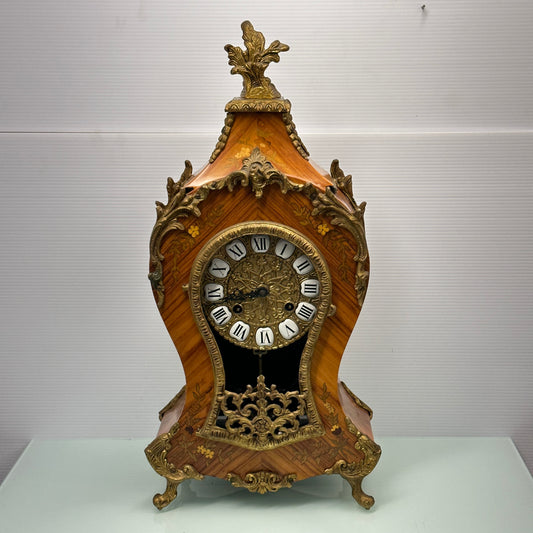 Franz Hermle 8-day Boulle Mantle Clock Ting Tang Chime 18”