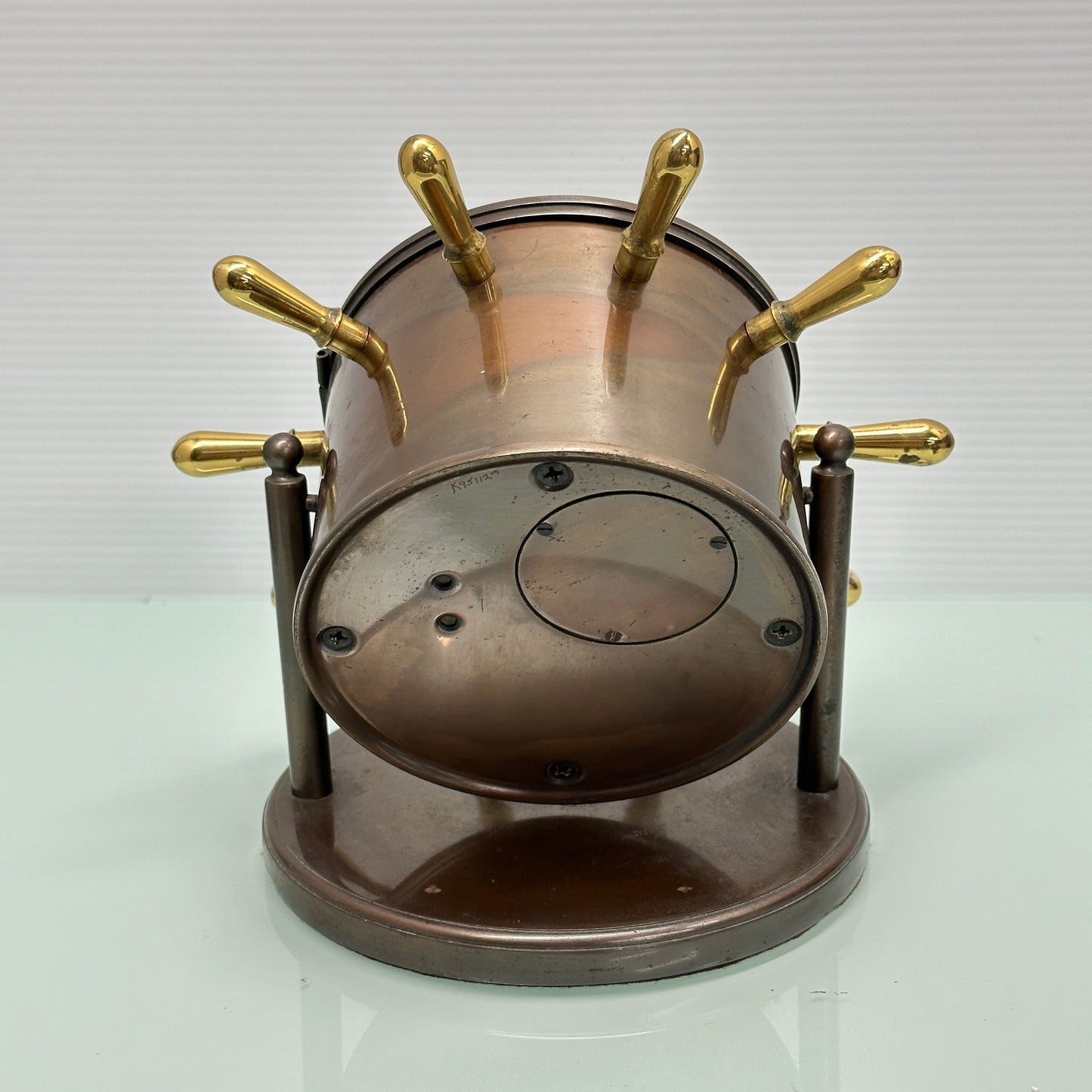 Chelsea Clock Co. - Vanderbilt - Bronze and Brass Gimbal Desk Ships Bell Clock 4”
